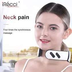 Wireless intelligent electric pulse neck cervical spine massager
